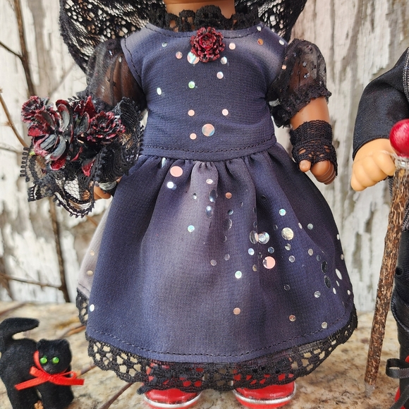 🎨 8 Inch Little Bitty Baby Traditional Gothic Boy and Girl Outfits - Picture 4 of 15